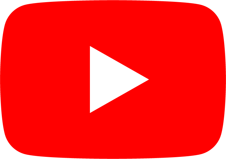 Youtube Logo, a rounded red rectangle with a white trianglurly play button.